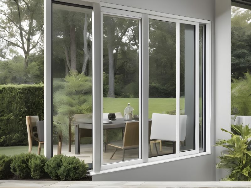 Sliding Window on a Patio Door